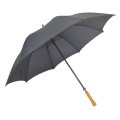 Klassiker schwarzer, gerade windproofes Golfstock Regenschirm für sanfte Mann
